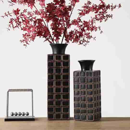 Home decoration resin crafts Nordic style personalized decorations home small ornamental resin vase flower arrangement