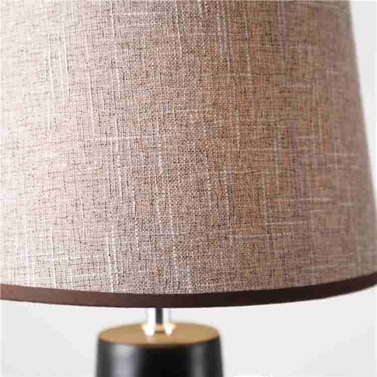 Traditional Home Hotel Living Room Decor Vintage Fabric Shade Carved Resin Table Lamp