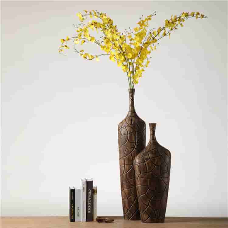 Retro unique design florist vase polyresin crafts living room decor resin vases for home decor