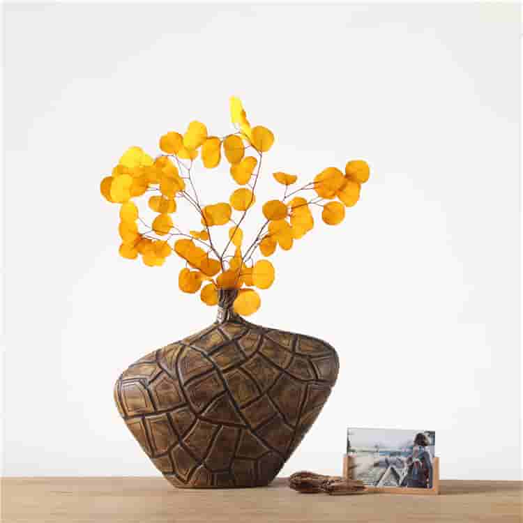 Retro unique design florist vase polyresin crafts living room decor resin vases for home decor