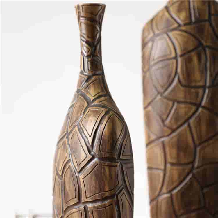 Retro unique design florist vase polyresin crafts living room decor resin vases for home decor