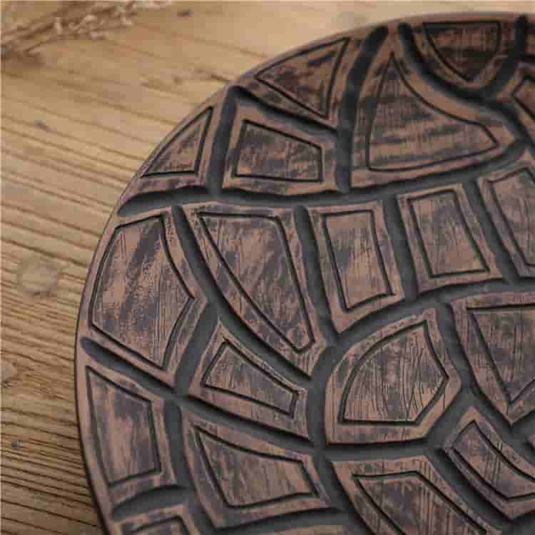 Handmade craft antique design embossed candlestick tray nordic decorative resin tray set decoration candlestick with tray