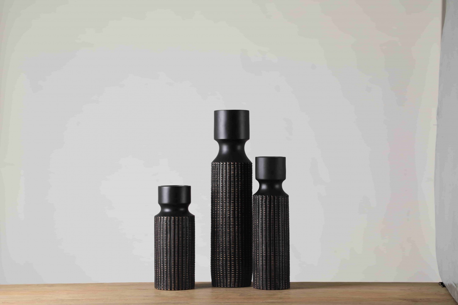 Nordic Black Handmade Vase Decor Home Decoration Tall Resin Vase Ornaments Flower Vases