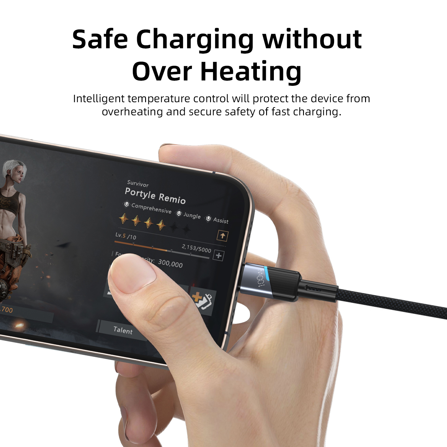 Vyvylabs Superb Series Fast Charging Cable Type-C to Type-C 100W 