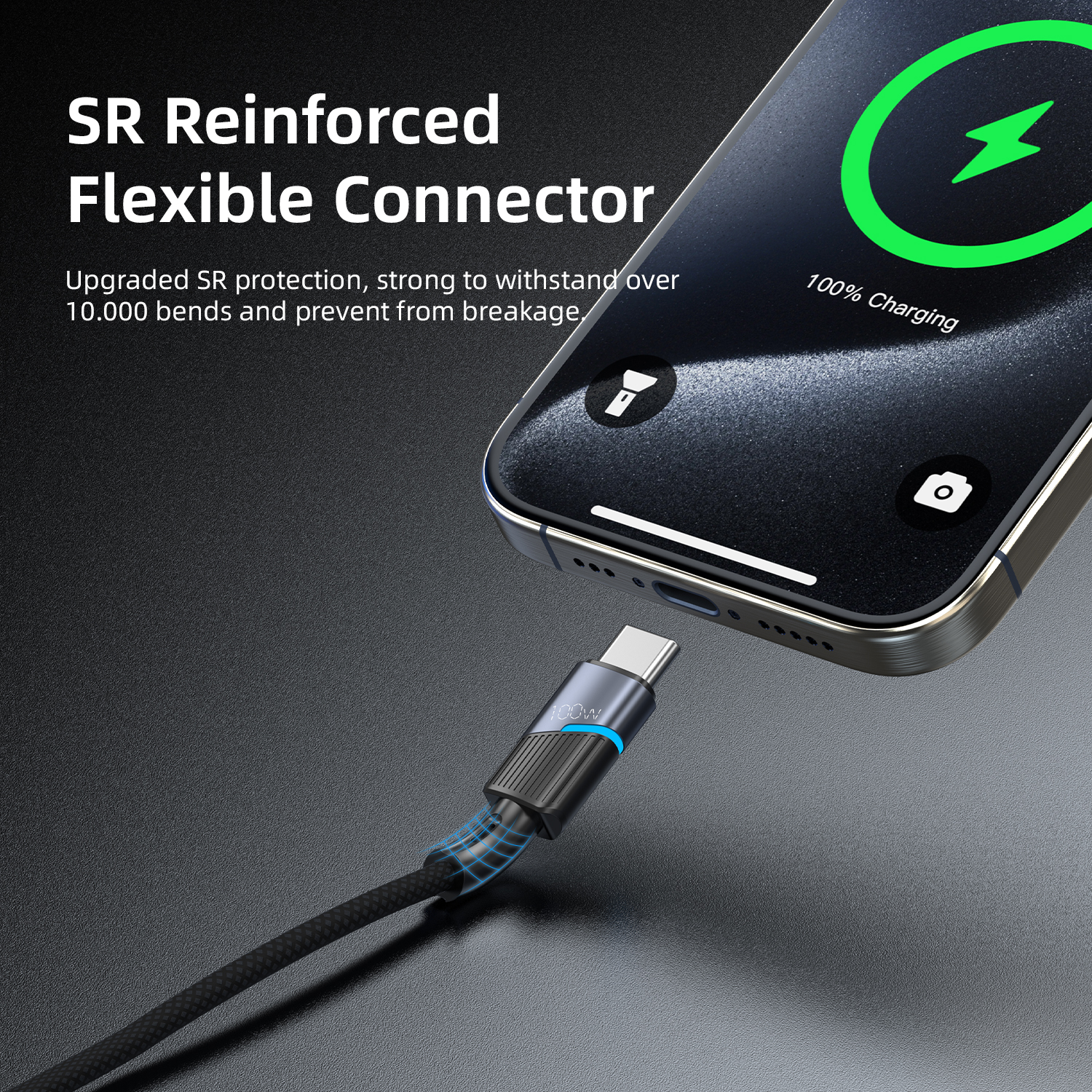 Vyvylabs Superb Series Fast Charging Cable Type-C to Type-C 100W 