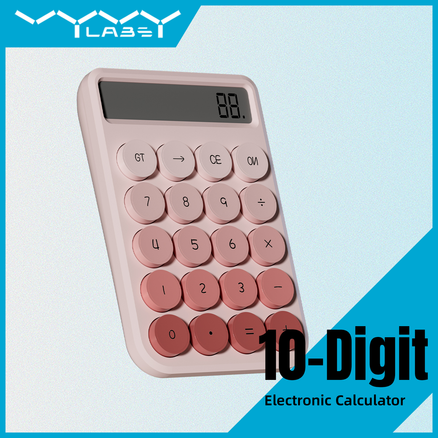 Vyvylabs 10-Digit Electronic Calculator Pink