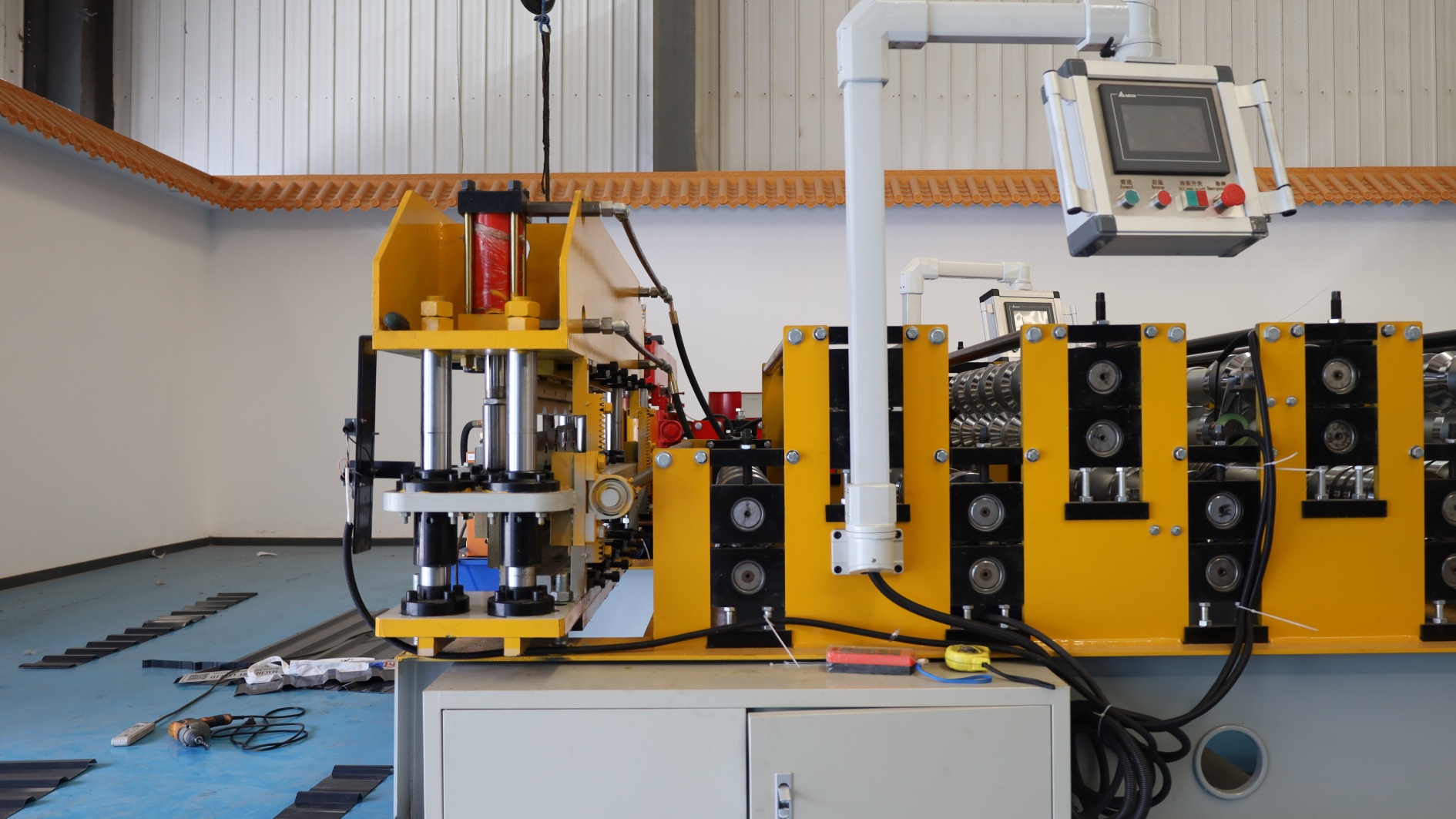 Algeria 780mm Corrugated Wall Panel Sheet Roll Forming Machine for Workshop Tile Making Machinery