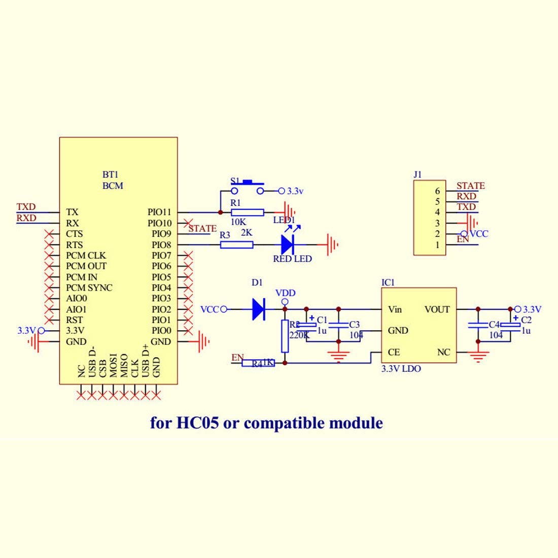 HC-05 6 Pin Wireless Bluetooth RF Transceiver Module Serial BT Module ...