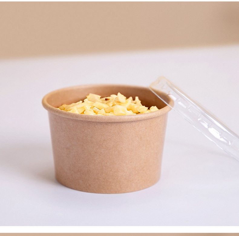 90ml kraft paper sauce cup with PP/PET lid