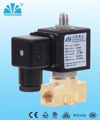 YCTG11系列直動式2位3通耐溫200℃電磁閥