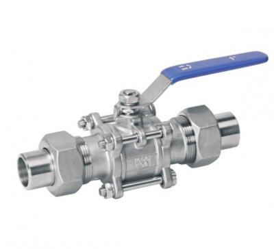 不銹鋼三片式活接對焊式球閥