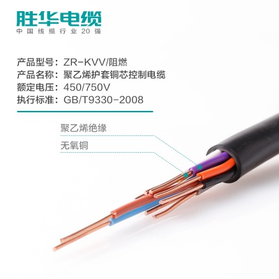 918博天堂ZR-KVV阻燃控制电缆线铜芯多股电缆