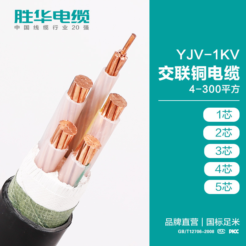 胜华电缆YJV22-0.6/1KV铠装铜带交联铜芯电力电缆线