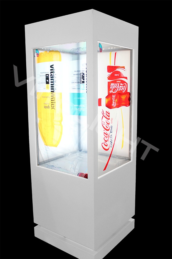 46寸双面透明液晶屏展示柜-