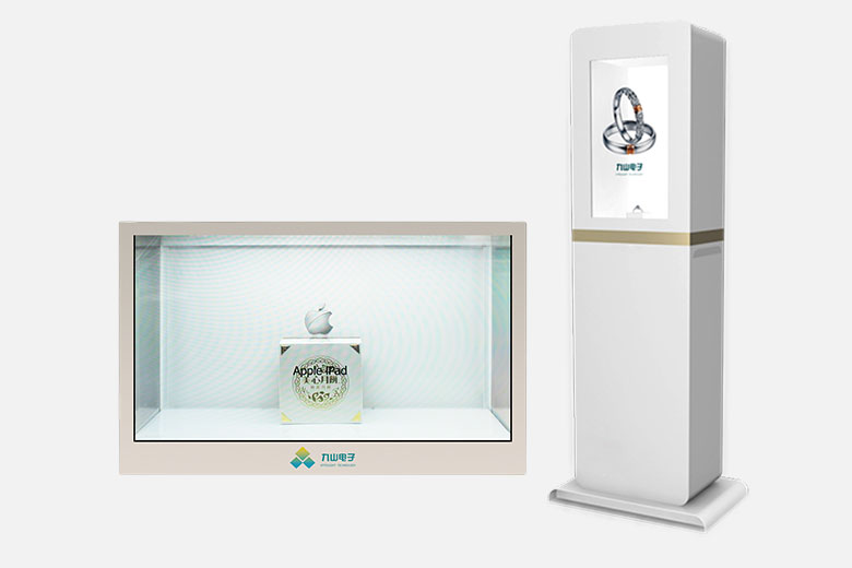 55寸透明液晶屏展示柜 — 广告、产品同步展示