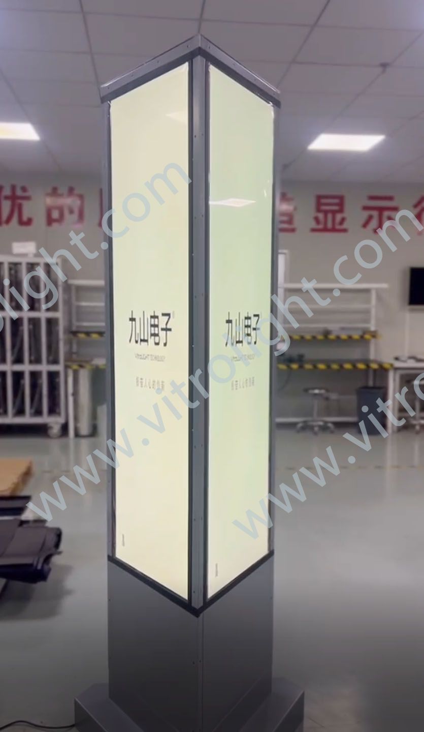 65寸4K切割屏广告机三面显示