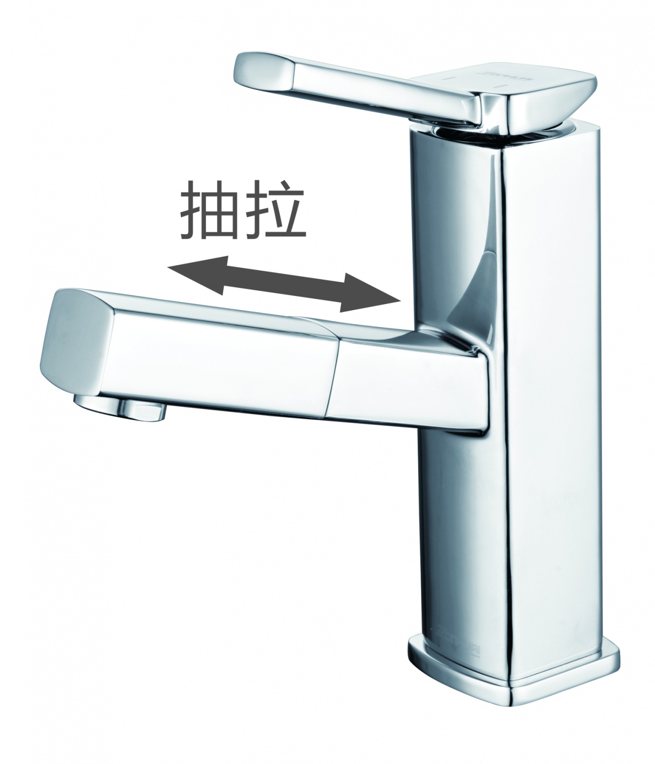913-400面盆单孔冷热混淆抽拉龙头