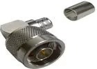 6 Ghz Male N Type RF Connector , Crimp Right Angle Coax Connector Vibration Resistance