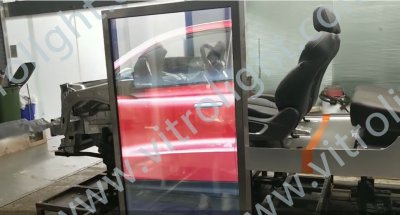 Transparent OLED mobile slide-A brand car showroom