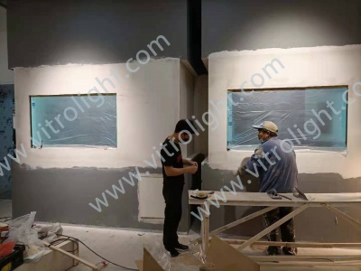 65-inch transparent screen at Yanghe Training Base in Suqian City, Jiangsu Province 