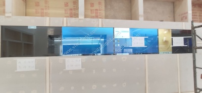 On-site installation of 46-inch 14 transparent screen project in Huji Town, Jining, Shandong