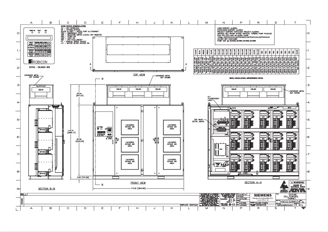 ROBICON Perfect Harmony Medium-Voltage Converter DWG CAG Drawing 