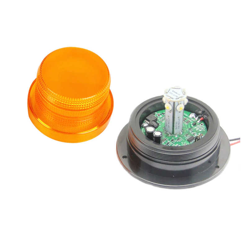 QCDENG 1PCS Red 360 Degree Rotating Strobe Light, Flashing