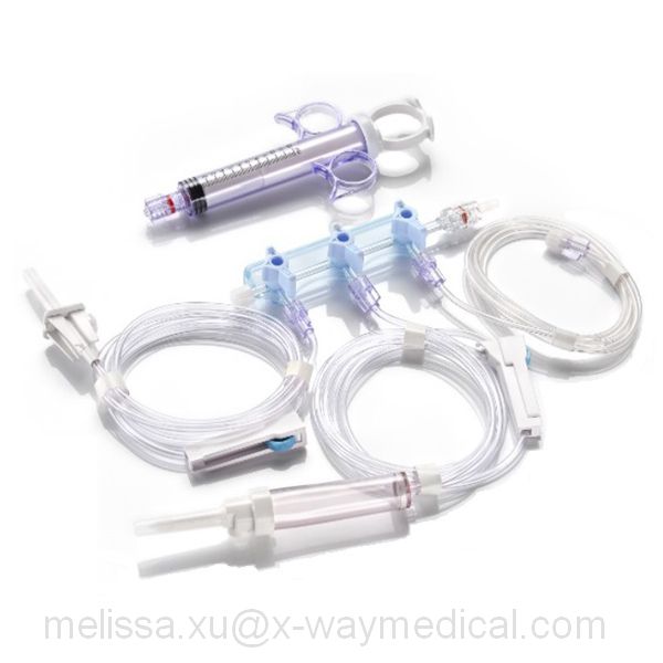 Medical High effective liquid medicine fluids deliver control IV Infusion Set, Administration control valve kit for coronary intervention surgery