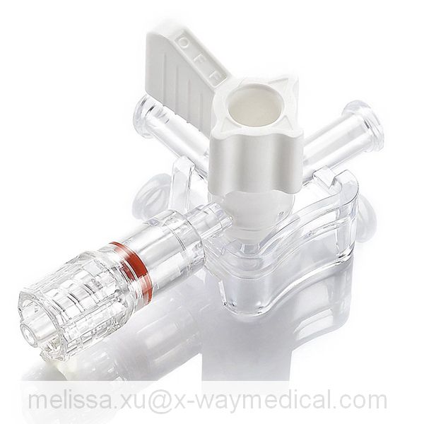 Medical Liquid Medicine IV cannula Administration Fluids Flow control stopcock, High Pressure monitoring finger grip style Manifolds