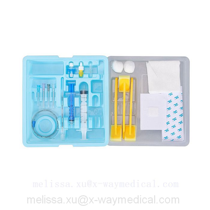 Compound package AS-E epidural anaesthesia kit set, Single-use puncture set local anaesthesia narcotization unit with catheter