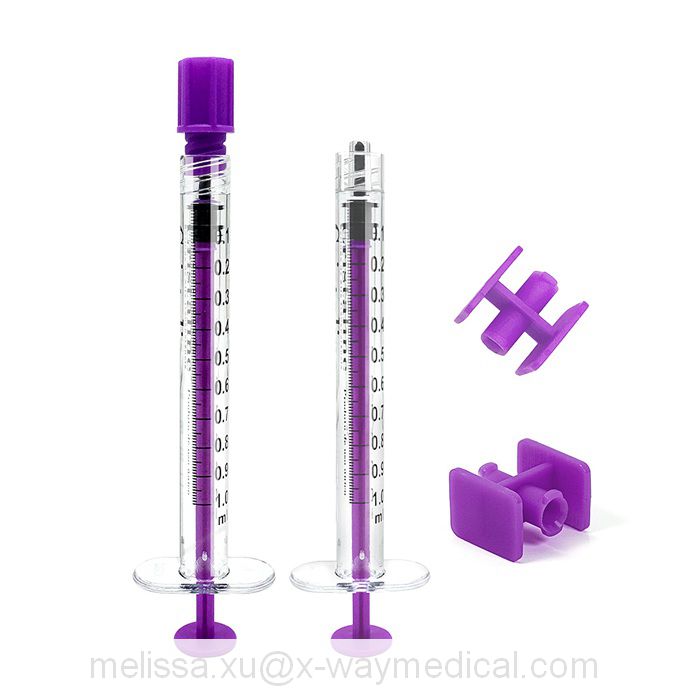1ml Low Dead Space Needle with PC Syringe, crystal zero residue piston beauty plastic aesthetic surgery injection syringes