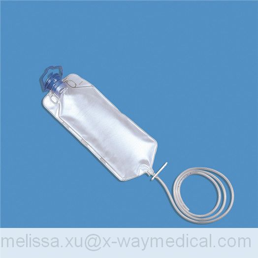 Enema Bag, clyster clysis clysma enteroclysis bags with inlet cup and 6.5mm x 120cm outlet tube