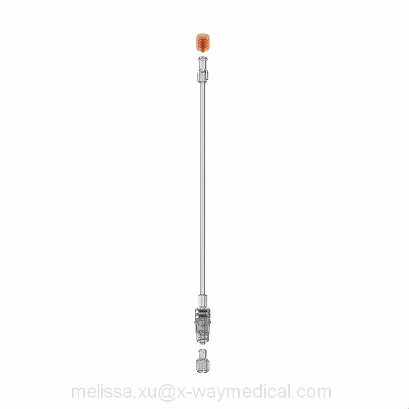 High pressure CT MRI injection Patient line for multi-use system, MR contrast agent transfer multiple injecting tubing with membrane check valve