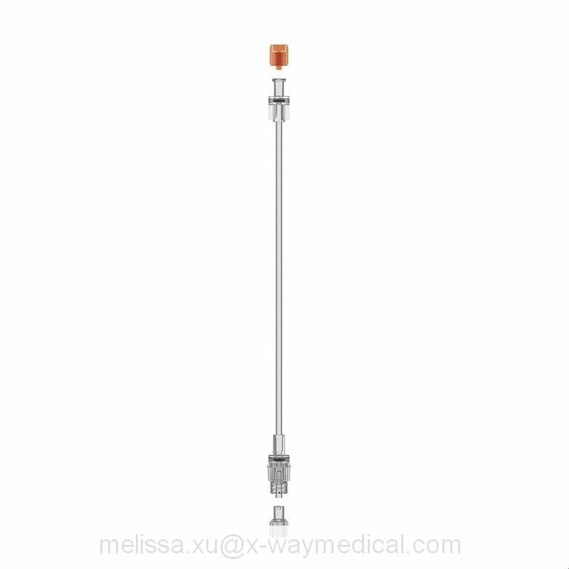 High pressure CT MRI injection Patient line for multi-use system, MR contrast agent transfer multiple injecting tubing with membrane check valve