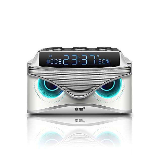 SOAIY S68 Eagle Eye Wooden Wireless Bluetooth Speaker With Display