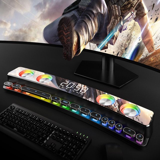 SOAIY SH39 Bluetooth wireless RGB gaming speaker with mechanical buttons