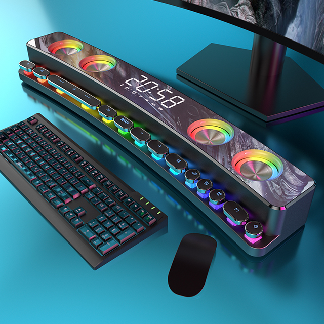 SOAIY SH39 Bluetooth wireless RGB gaming speaker with mechanical buttons