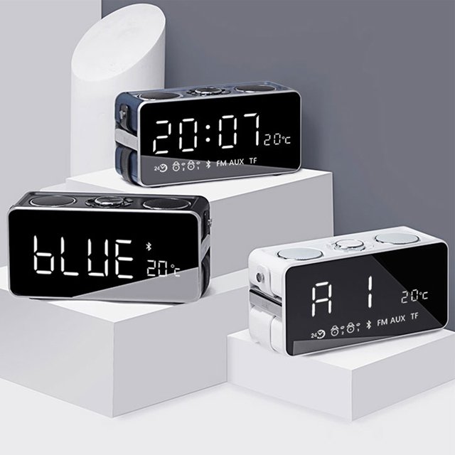 SOAIY S18 Portable LED display bass retro hifi radio music player Blue tooth hi fi speakers