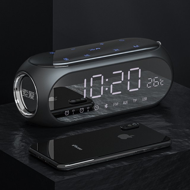 SOAIY S69 BT 5.0 FM radio play sterio bloothooth speakers vibration speaker