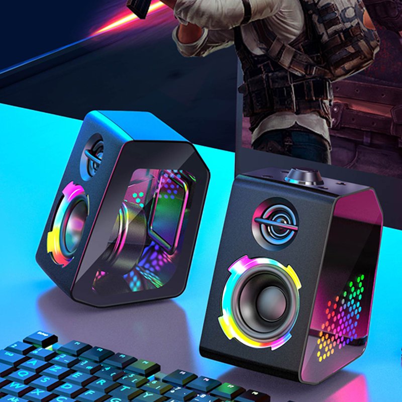 SOAIY SH20 RGB light gaming desktop Bluetooth 5.0 active sound box computer speaker