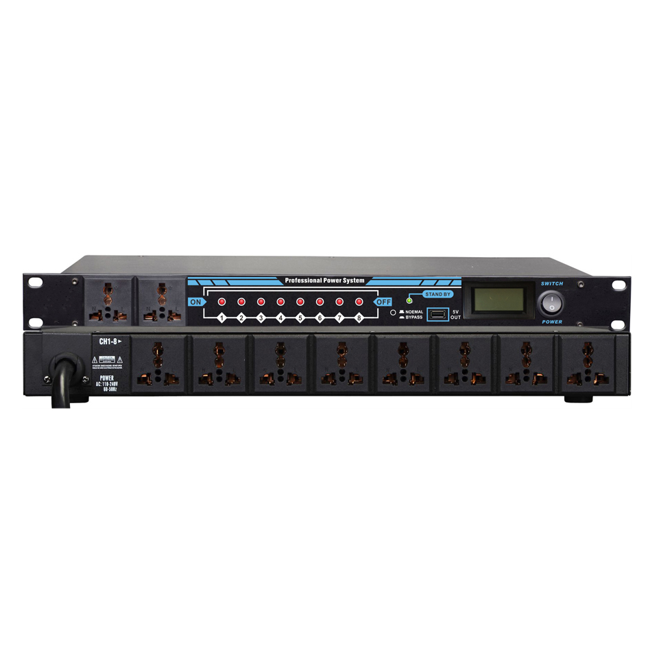 VM-PS208 电源时序器（8+2路 带屏 USB5V输出)