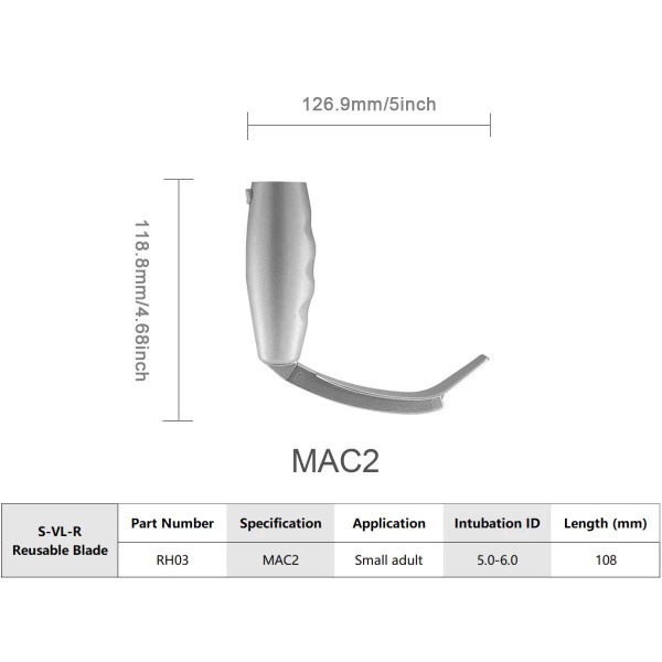Reusable laryngoscope blade