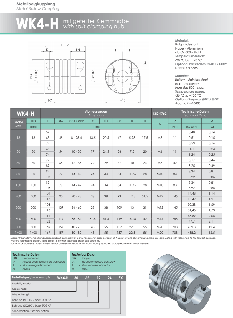 WK4-H 18-1400Nm,STS联轴器有限公司