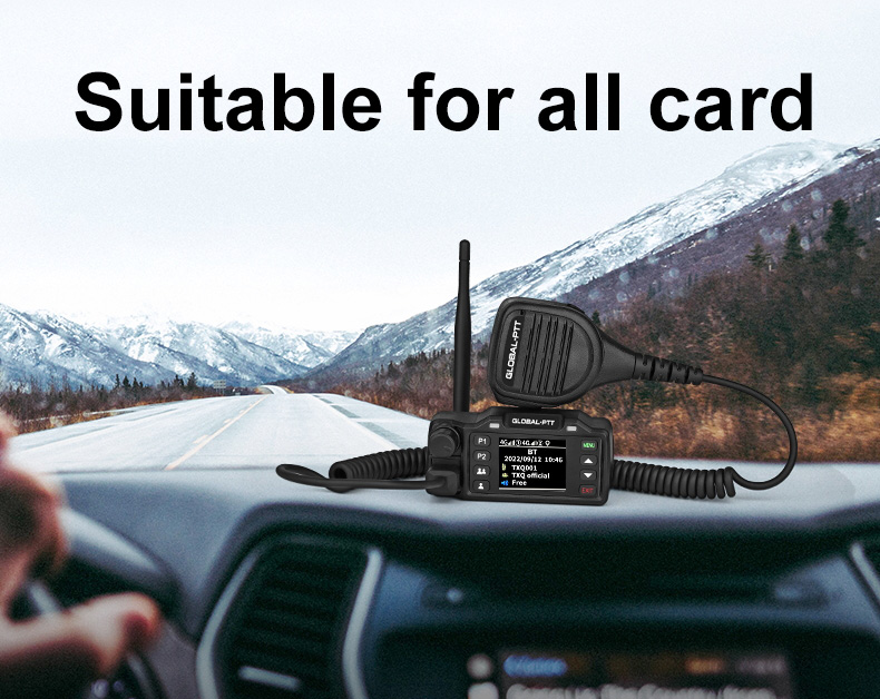 V1 Global-ptt 4G poc vehicle radio station LTE car GPS function walkie talkie mini two way radio