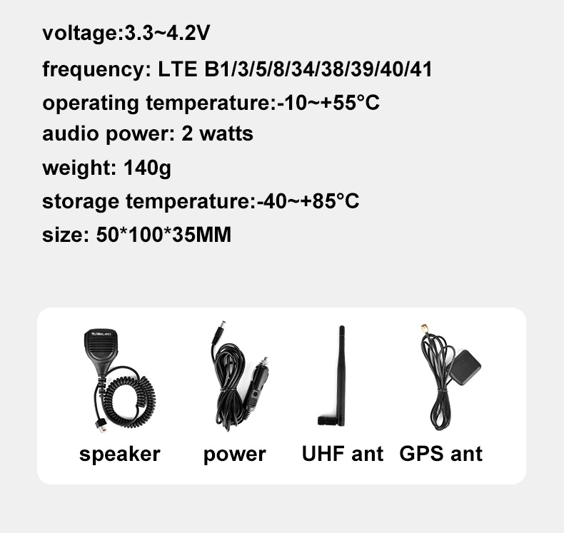 V1 Global-ptt 4G poc vehicle radio station LTE car GPS function walkie talkie mini two way radio