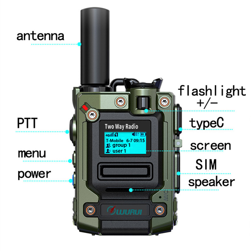 K300 Global-ptt global-ptt 4G walkie talkie Two-way radio radios Mobile Portable profesional long range communicator Wurui TXQ