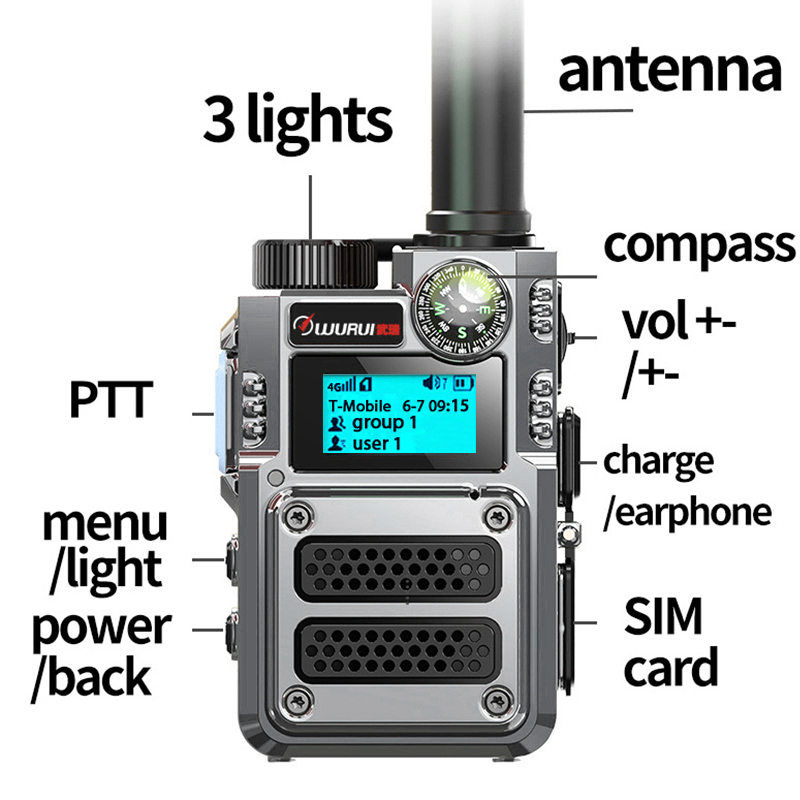 G500 K500 global-ptt POC walkie talkie metal body Three kinds of lights red light purple light / flashlight 3. compass call position record…. Distributors/agents are welcome to inquire.