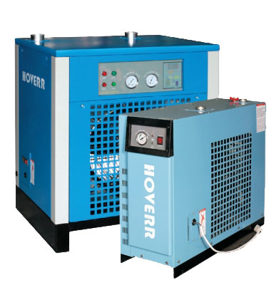 Air-cooled refrigeration dryer