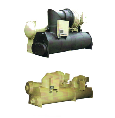 Three compression centrifugal chillers
