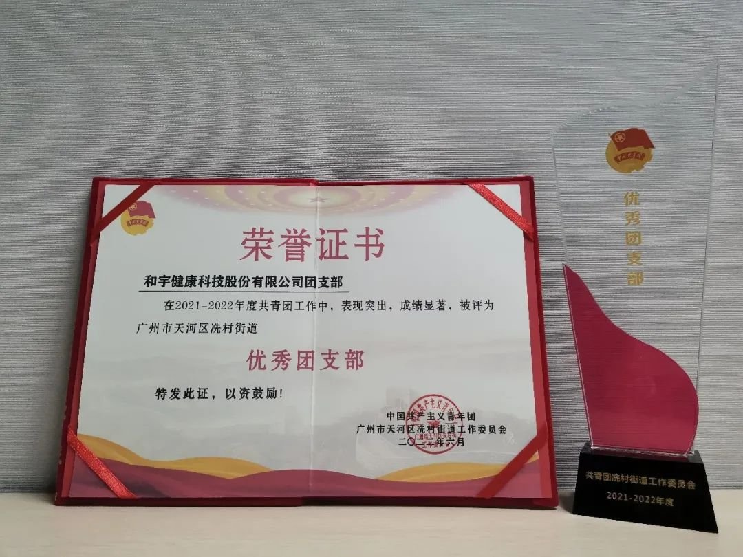 我司团支部荣获天河区冼村街道优异团支部声誉称呼